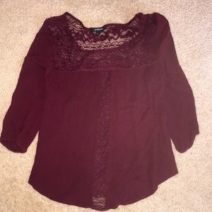 Burgundy blouse